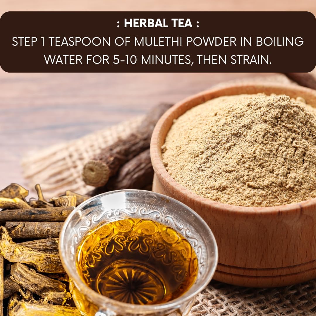 Pure Mulethi Licorice Powder 227g for Health, Skin Care, and Cosmetics