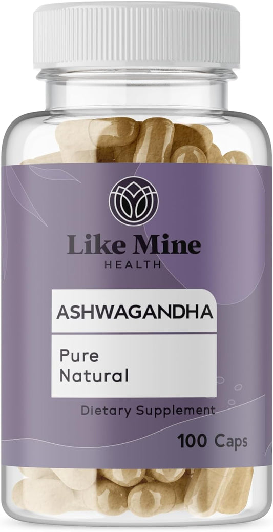 Pure & Natural Ashwagandha Supplement for Women - 100 Capsules, No Fillers - Herbal Formula