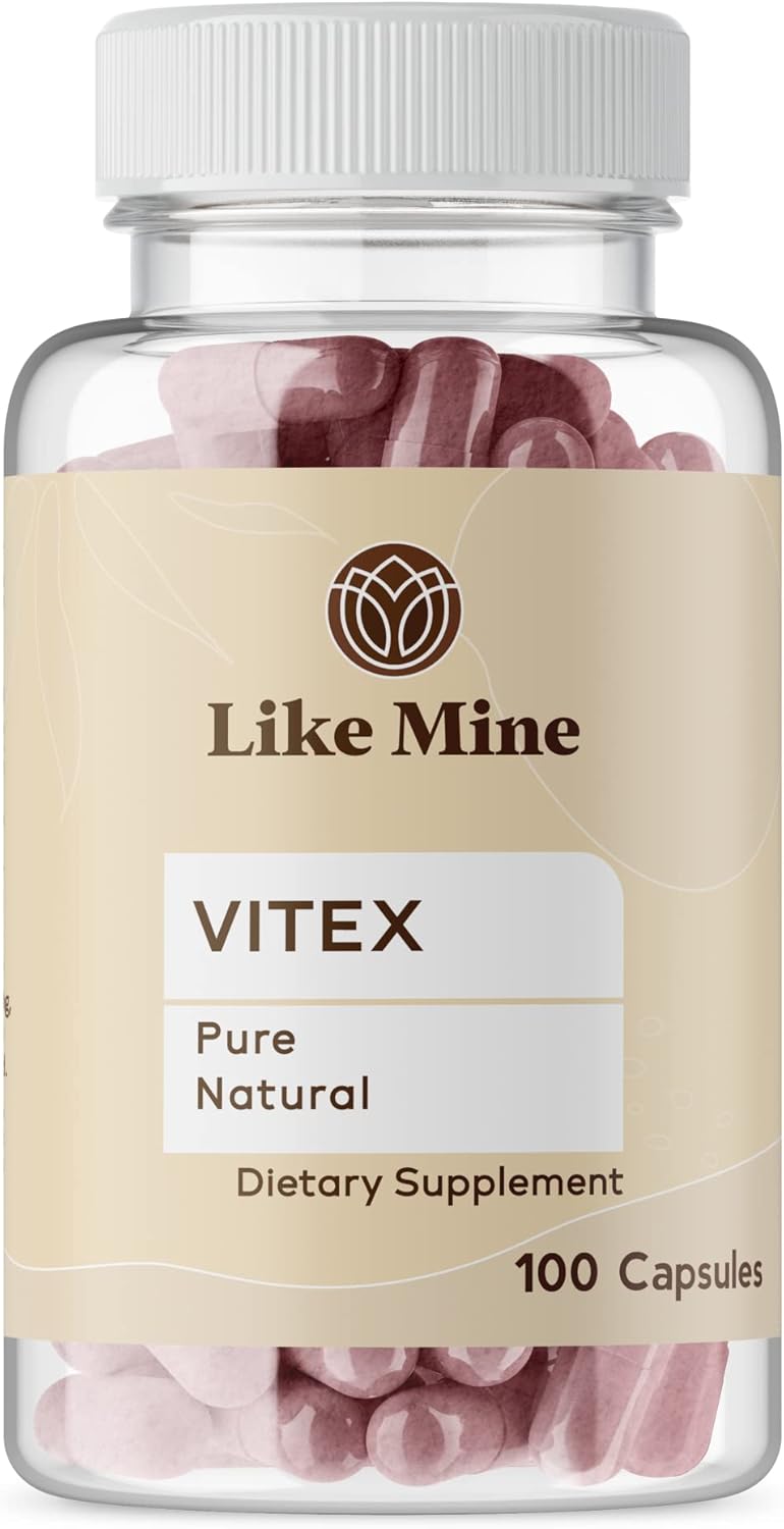 Pure & Natural Vitex Capsules - 100 Count, Herbal Supplement without Additives or Fillers