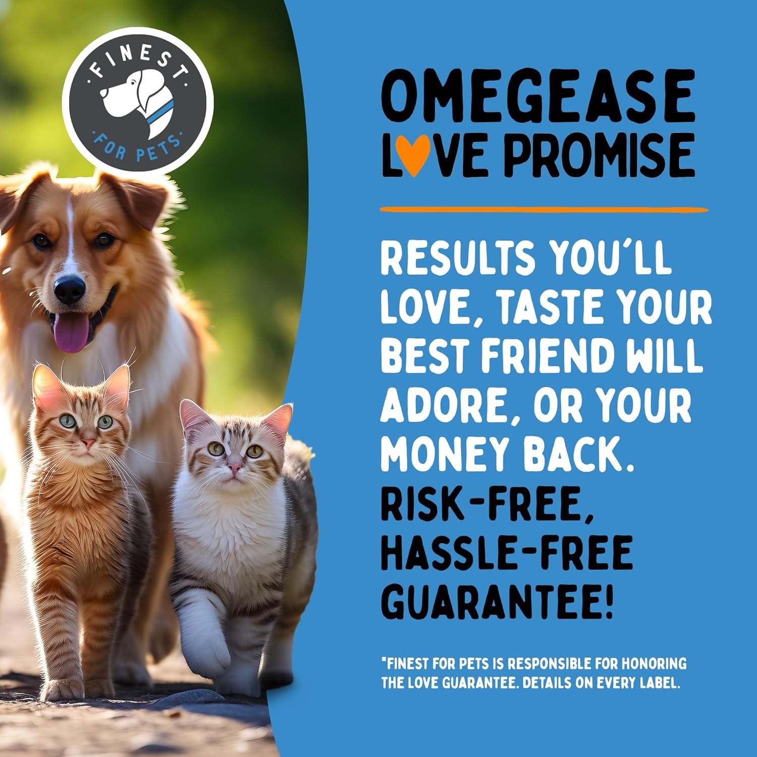 Pure Omega 3 Fish Oil for Dogs & Cats - Omegease Supplement for Skin, Coat, Joints & Immune Health - 8 oz