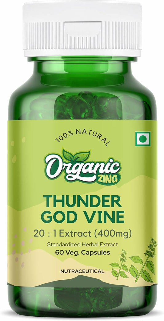 Pure Organic Thunder God Vine Extract Capsules - 60 Count, 400mg - Vegan & Gluten-Free