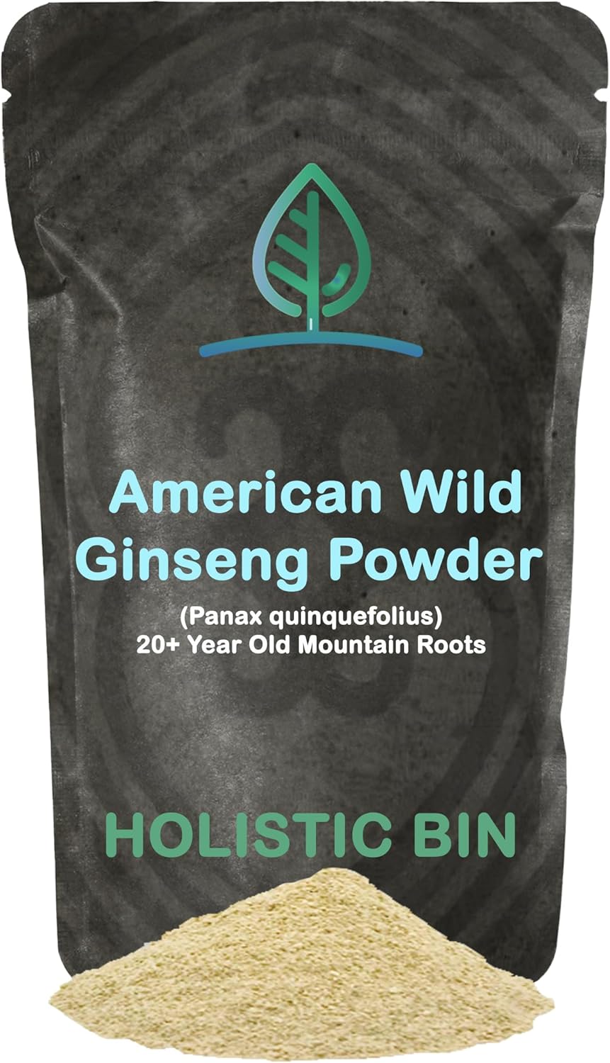 Pure Organic Wild American Ginseng Powder | 20+ Year Old Roots from Appalachia | No Fillers (25g)