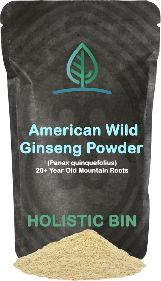 Pure Organic Wild American Ginseng Powder | 20+ Year Old Roots from Appalachia | No Fillers (25g)