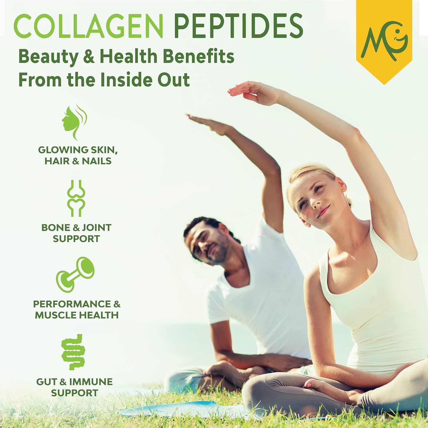 Pure Peanut Butter 1LB Grass-fed Collagen Peptides Powder - Type I & III Bovine Hydrolyzed, Non-GMO, Hormone Free, Soy Free, Gluten Free, Dairy Free, Keto-Friendly
