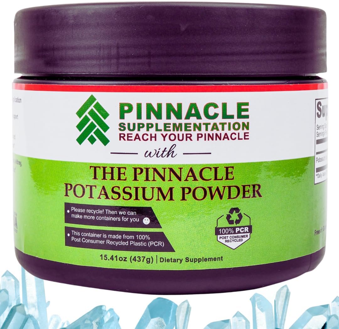 Pure Pinnacle Potassium Citrate Powder - Keto Electrolyte Supplement for Hydration Balance, Leg Cramps Relief - 100% Mineral Supplement, No Fillers (437g)