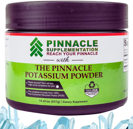 Pure Pinnacle Potassium Citrate Powder - Keto Electrolyte Supplement for Hydration Balance, Leg Cramps Relief - 100% Mineral Supplement, No Fillers (437g)