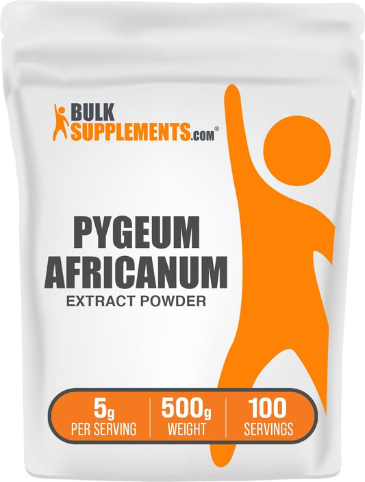Pure Pygeum Africanum Extract Powder - 5000mg per Serving, 500g (1.1 lbs) - Pygeum Bark Supplement - Gluten Free - Pack of 1