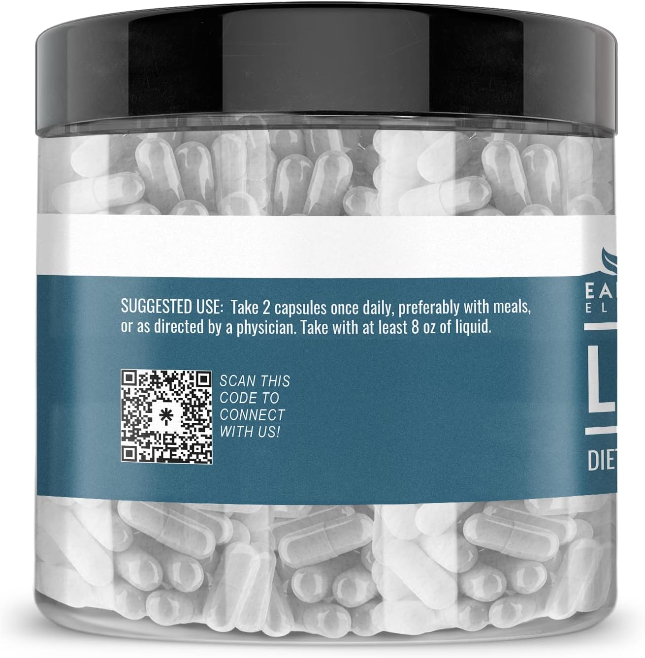 Pure & Undiluted L-Glutamine Capsules - 200 Count by Earthborn Elements, Additive-Free