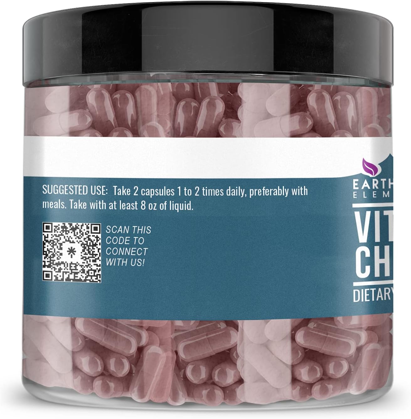 Pure & Undiluted Vitex (Chasteberry) 200 Capsules by Earthborn Elements - Additive-Free