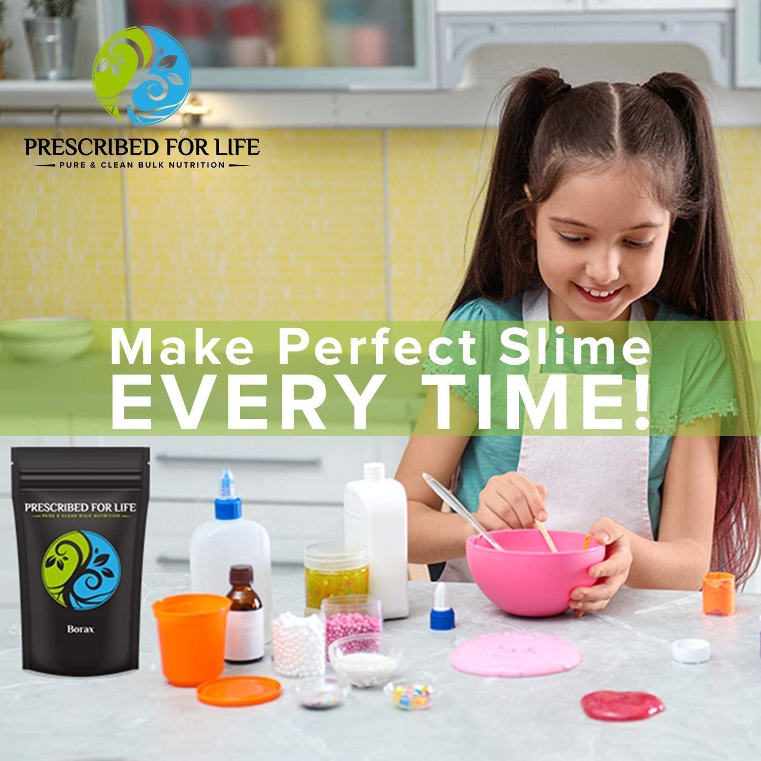 Pure USP NF Grade Borax Powder - All Natural Sodium Borate for Laundry, Slime & Cleaning (12oz)