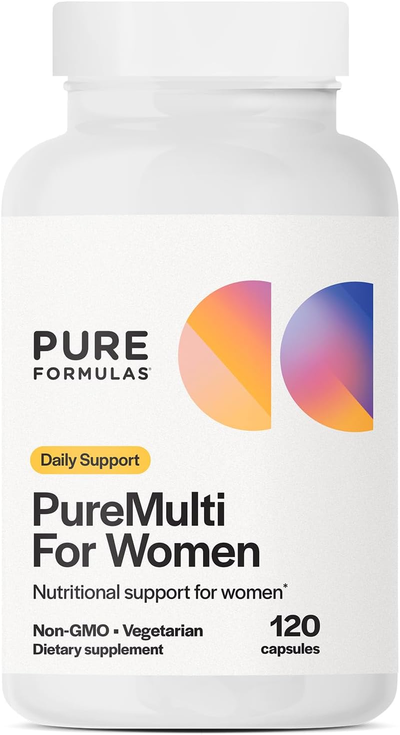 PureFormulas PureMulti for Women - 120 Capsules of Non-GMO Comprehensive Daily Multivitamin with Essential Nutrients and Herbal Support