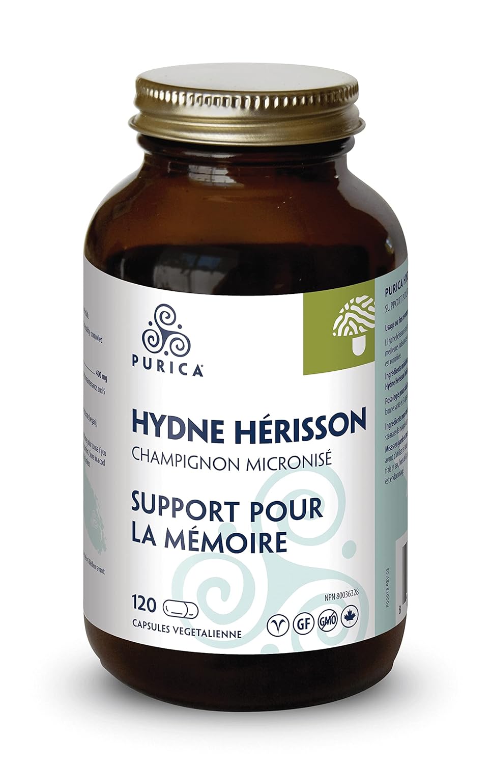 PURICA Lion's Mane Micronized Mushrooms - 120 Vegan Capsules for Cognitive Health, Focus, and Memory Support