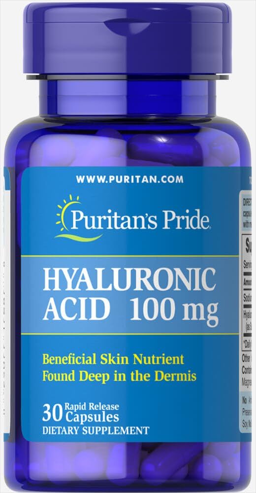 Puritan's Pride Hyaluronic Acid Capsules - 100mg, 30 Count Bottle