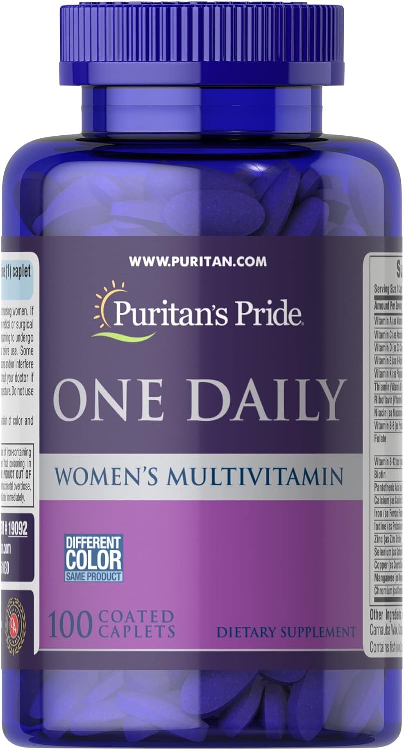 Puritan's Pride Women's Multivitamin Caplets - 100 Count, Daily Nutritional Support