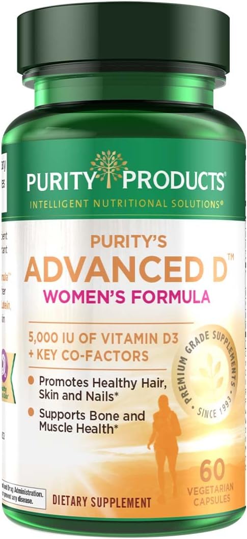 Purity Products Dr. Cannell's Advanced Vitamin D Women's Formula with Lutein and Biotin - 60 Vegetarian Capsules for Skin and Hair Health