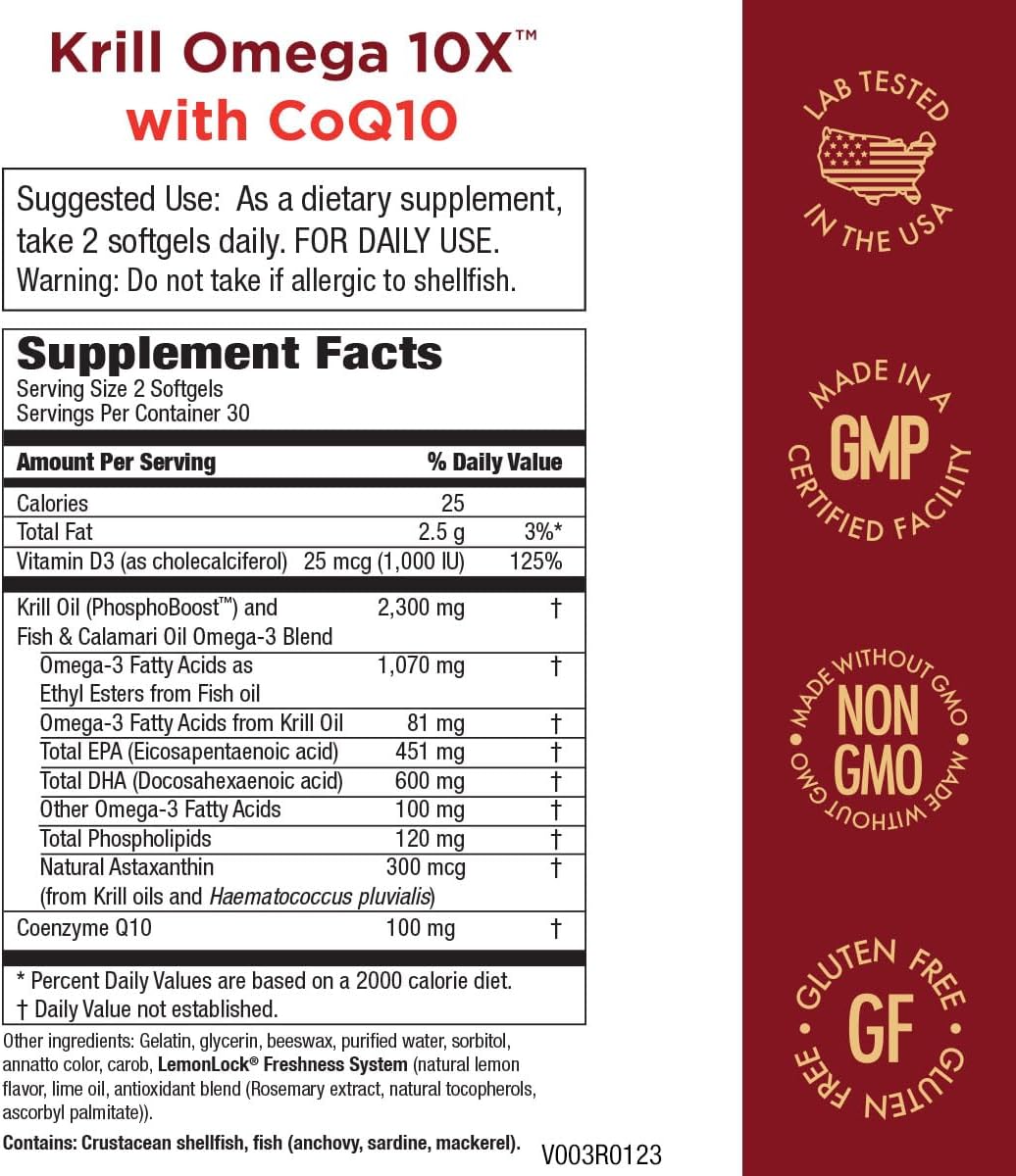 Purity Products Krill Omega Super Formula with 10X EPA & DHA + CoQ10 - 60 Soft Gels - BoostGo Australia