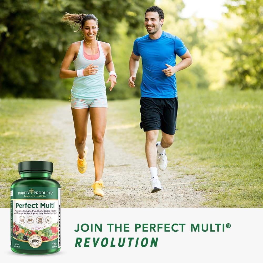 Purity Products Perfect Multi: 60 Nutrient Multivitamin for Immune Support and Energy - 120 Capsules
