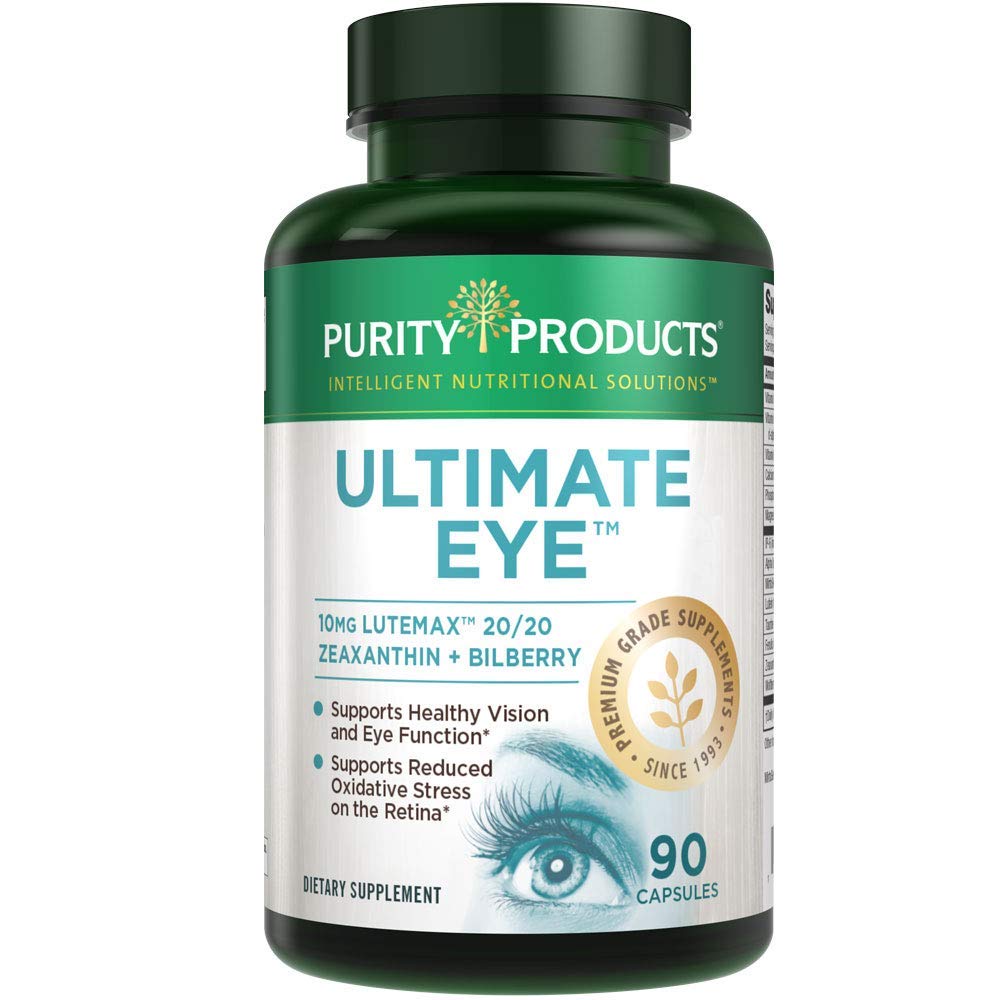 Purity Products Ultimate Eye Support Capsules with Lutein, Zeaxanthin, and Alpha Lipoic Acid - 90 Count - Clinically Studied Formula for Blue Light Protection