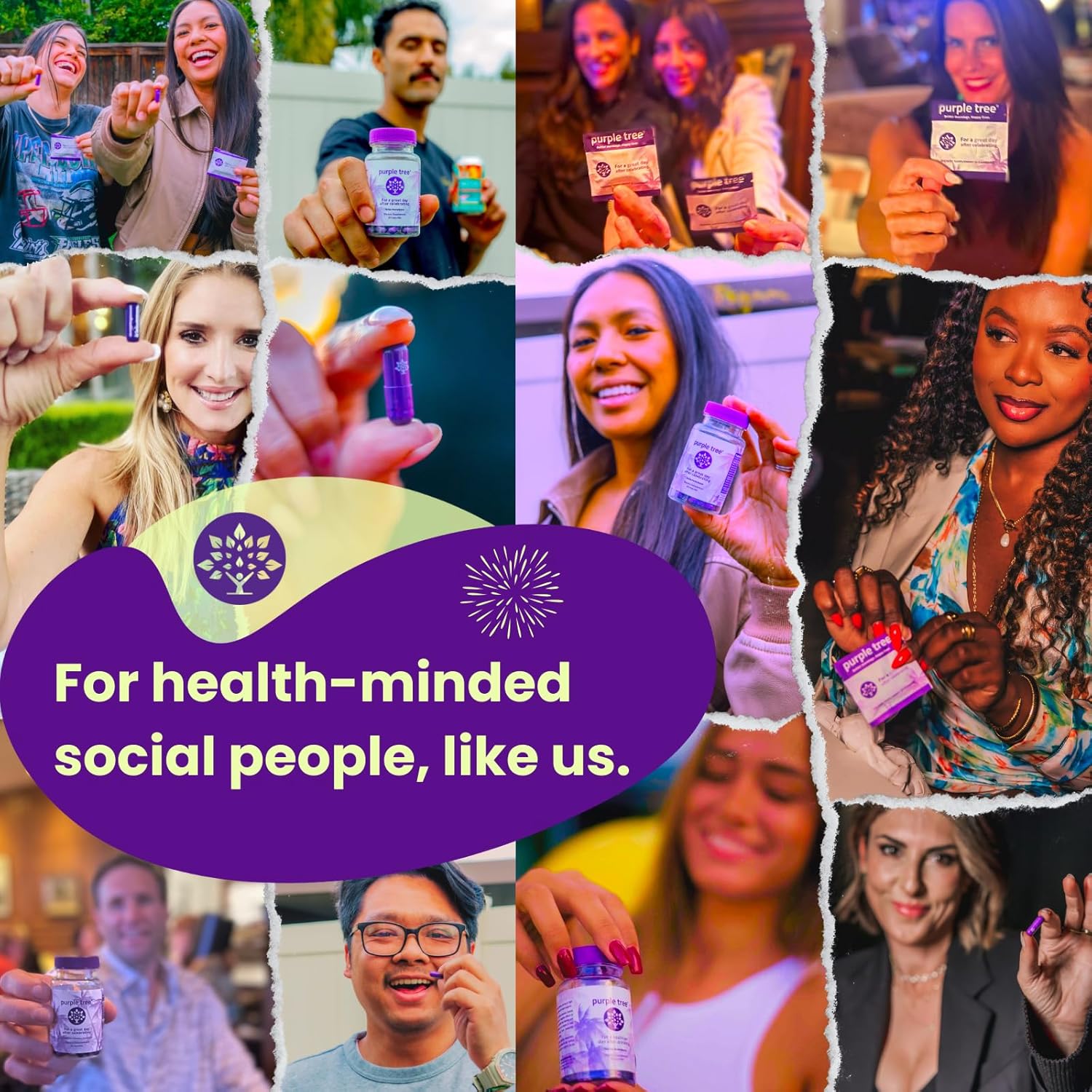 Purple Tree Celebration Recovery Stick Packets - 10 To-Go Kits for Better Mornings & Rapid Hydration - Bachelorette, Weddings, Travel Essentials