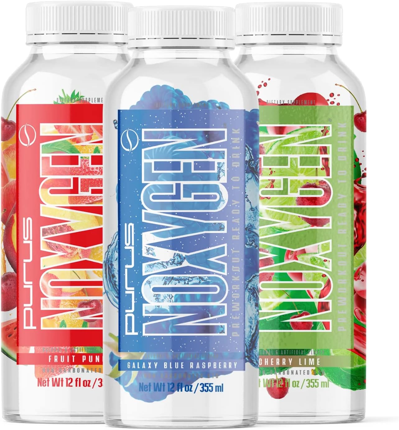 Purus Labs NOXYGEN Ready to Drink (RTD) Pre-Workout Variety Pack - 12 Pack