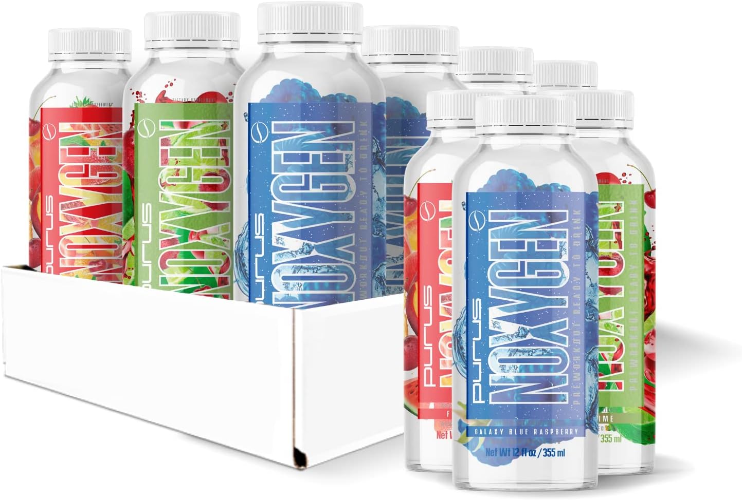 Purus Labs NOXYGEN Ready to Drink (RTD) Pre-Workout Variety Pack - 12 Pack