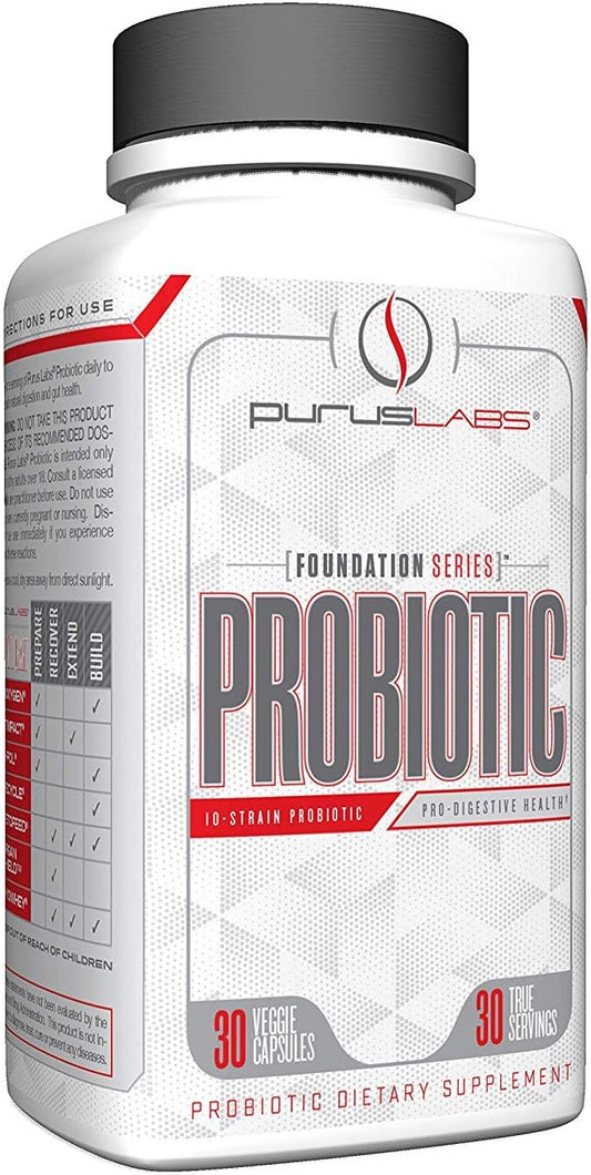 Purus Labs Probiotic Capsules - 30 Servings, Digestive Health Support