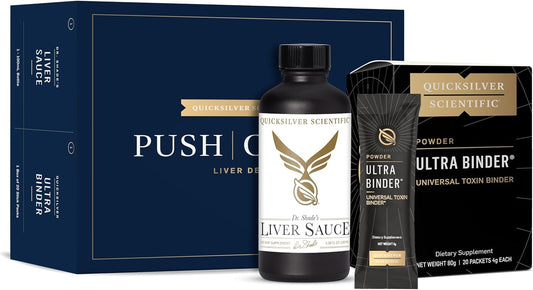 PushCatch Liver Detox Cleanse Kit with Ultra Binder & Liver Sauce - Supports GI Detox & Toxin Binding with Milk Thistle Extract