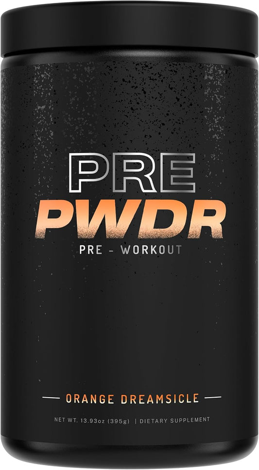 PWDRS PRE Pre-Workout Powder - Orange Dreamsicle Flavor with Caffeine for Energy, Pump, Endurance, Focus, and Strength