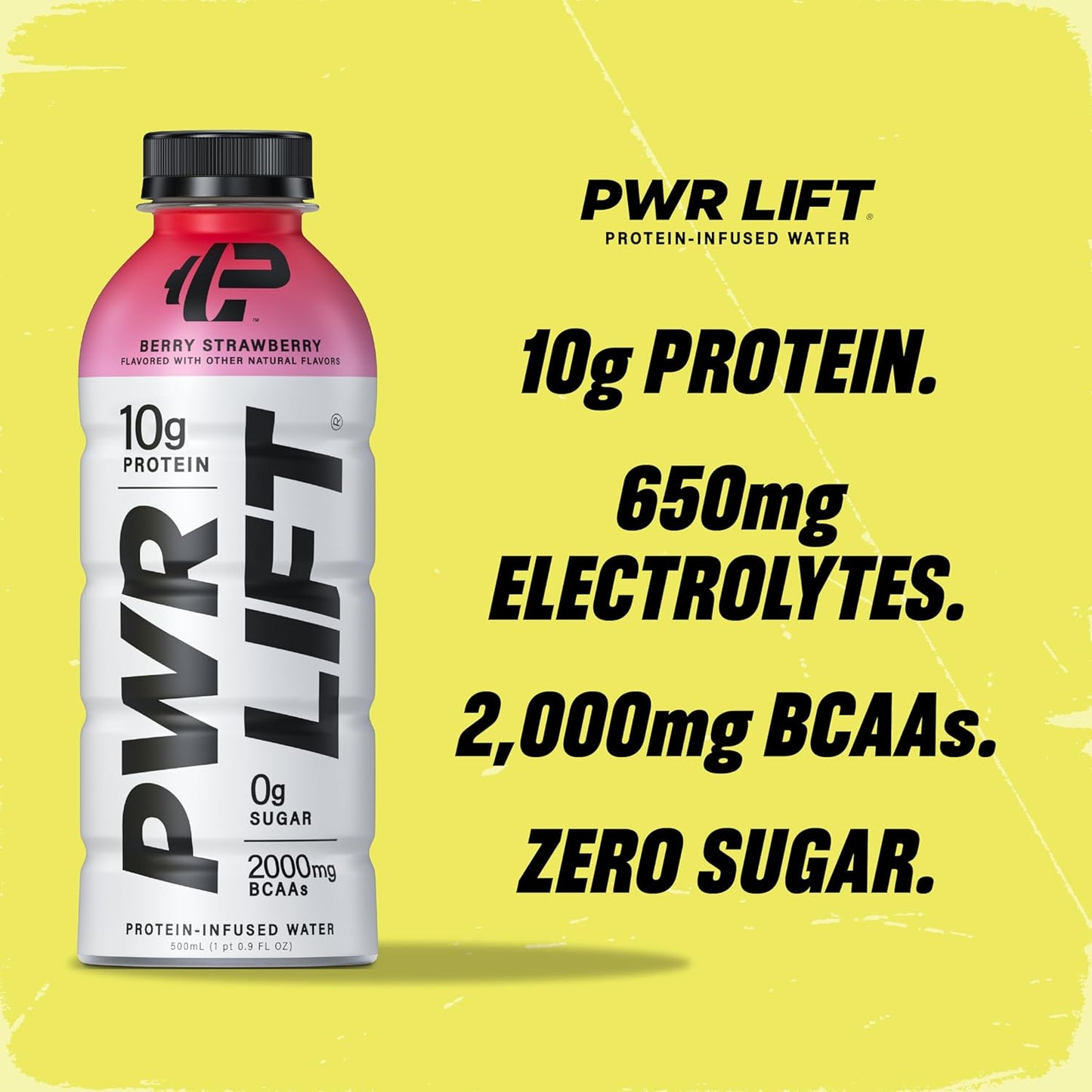 PWR LIFT Whey Protein Water Sports Drink Sampler Pack - Keto, Vitamin B, Electrolytes - No Sugar, 10g Protein - Post-Workout Energy Beverage - Power Lift - 16.9 oz (Pack of 4)