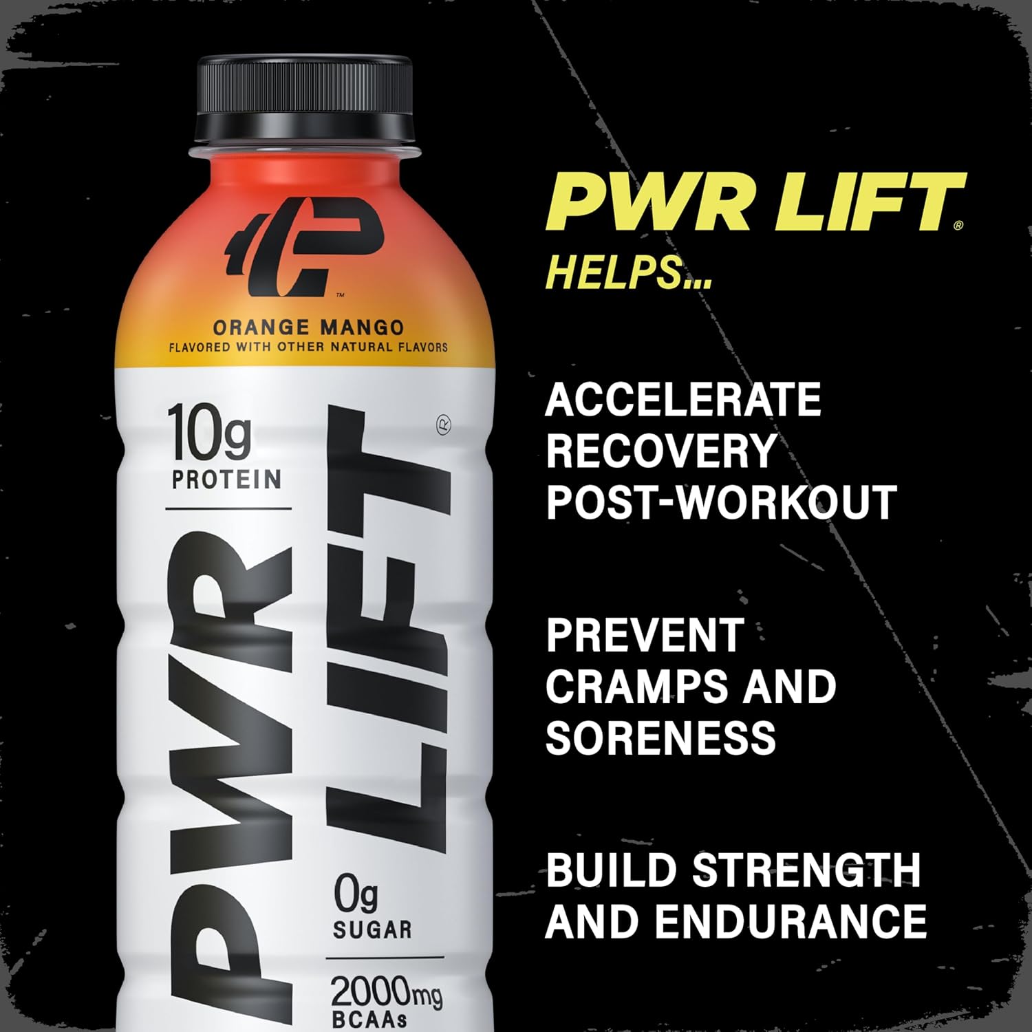 PWR LIFT Whey Protein Water Sports Drink Sampler Pack - Keto, Vitamin B, Electrolytes - No Sugar, 10g Protein - Post-Workout Energy Beverage - Power Lift - 16.9 oz (Pack of 4)