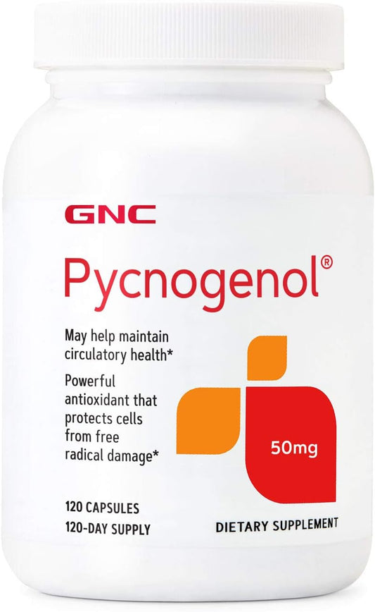 Pycnogenol 50mg Capsules for Circulatory Health - 120 Count