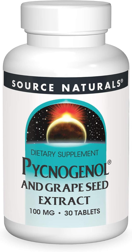 Pycnogenol & Grape Seed Extract 100mg - 30 Tablets - Natural Antioxidant Supplement