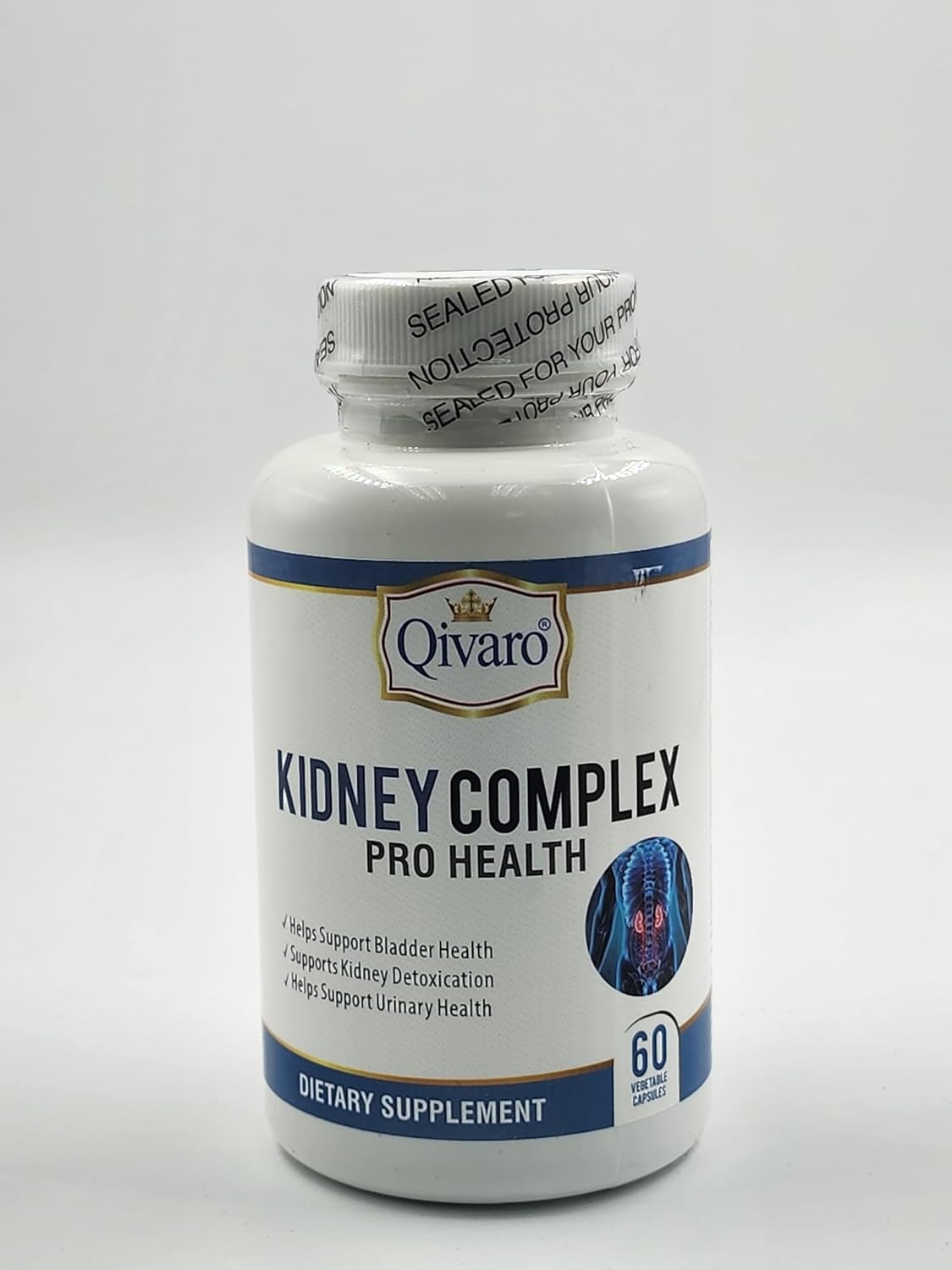 Qivaro Kidney Complex Pro-Health - Cranberry Extract Kidney Support Supplement - Promotes Healthy Kidneys & Urinary Tract - 60 Capsules