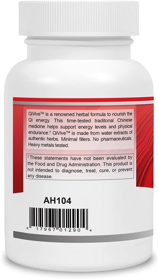 QiVive 400 mg Herbal Supplement - 80 Vegetarian Capsules for Energy & Vitality