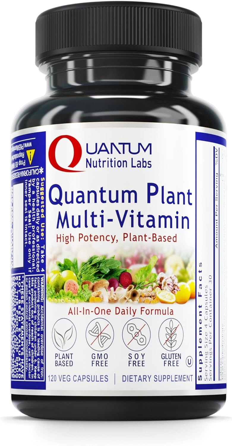 Quantum Nutrition QNL Quantum Plant Multi-Vitamin - 120 Plant-Source Capsules - Immune Support for Men & Women - Natural Complete Multivitamin