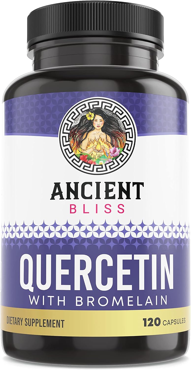 Quercetin 1000mg with Bromelain 200mg - Immune, Joint, & Respiratory Support - 120 Capsules