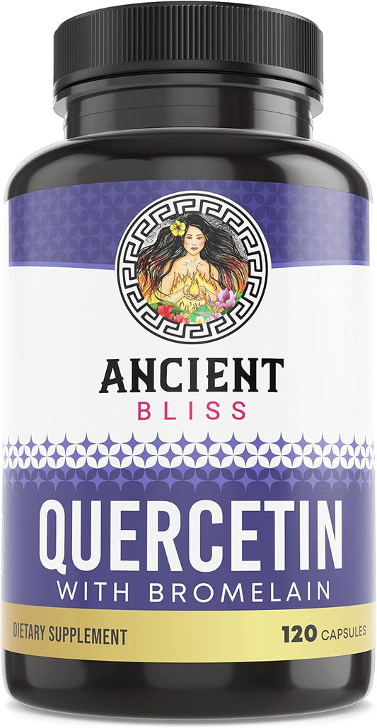 Quercetin 1000mg with Bromelain 200mg - Immune, Joint, & Respiratory Support - 120 Capsules