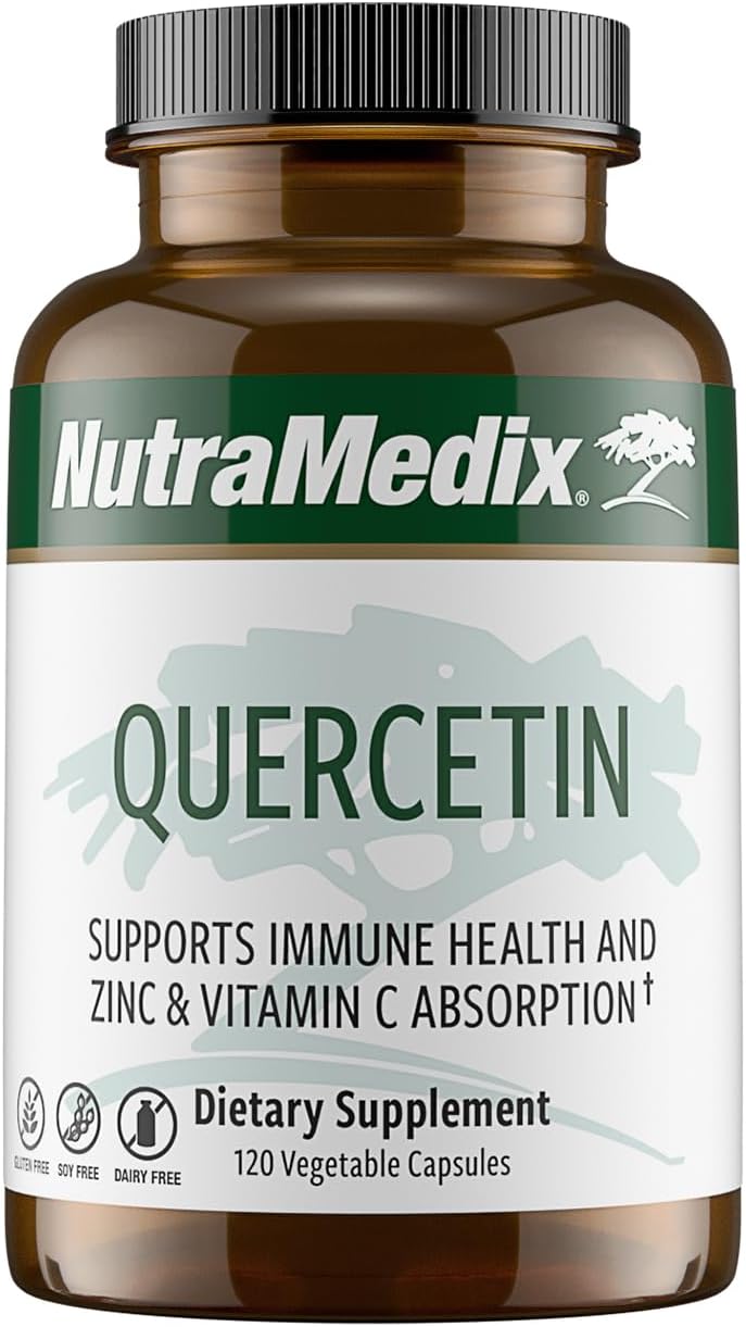 Quercetin 500mg Capsules for Heart Health and Immune Support - Antioxidant Supplement with Zinc and Vitamin C - 120 Vegetarian Capsules by NutraMedix