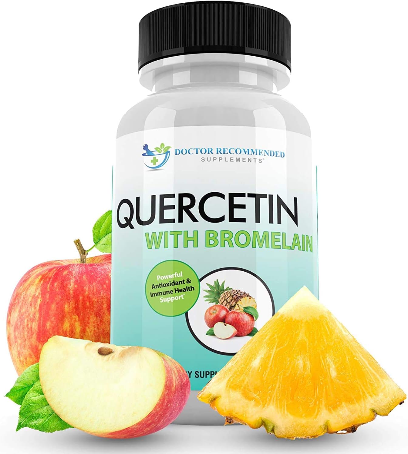 Quercetin 800mg with Bromelain 165mg - 120 Veggie Capsules - Doctor Recommended Bioflavonoids Supplement - Gluten Free, Non-GMO - Pack of 3 - BoostGo Australia
