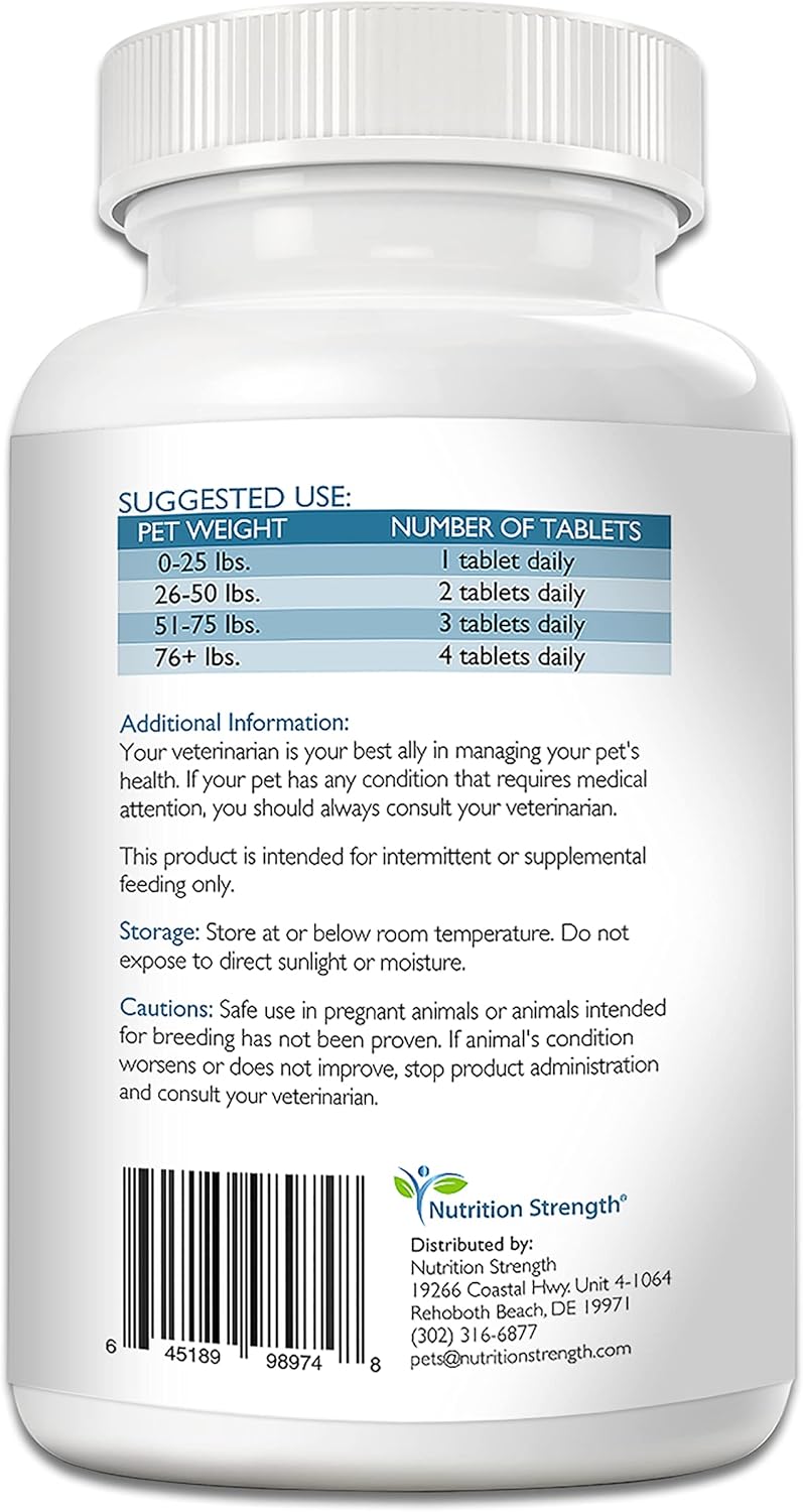 Quercetin and Bromelain Chewable Tablets for Dogs: Immune System Support, Inflammatory Relief, Antioxidant Activity - 120 Count