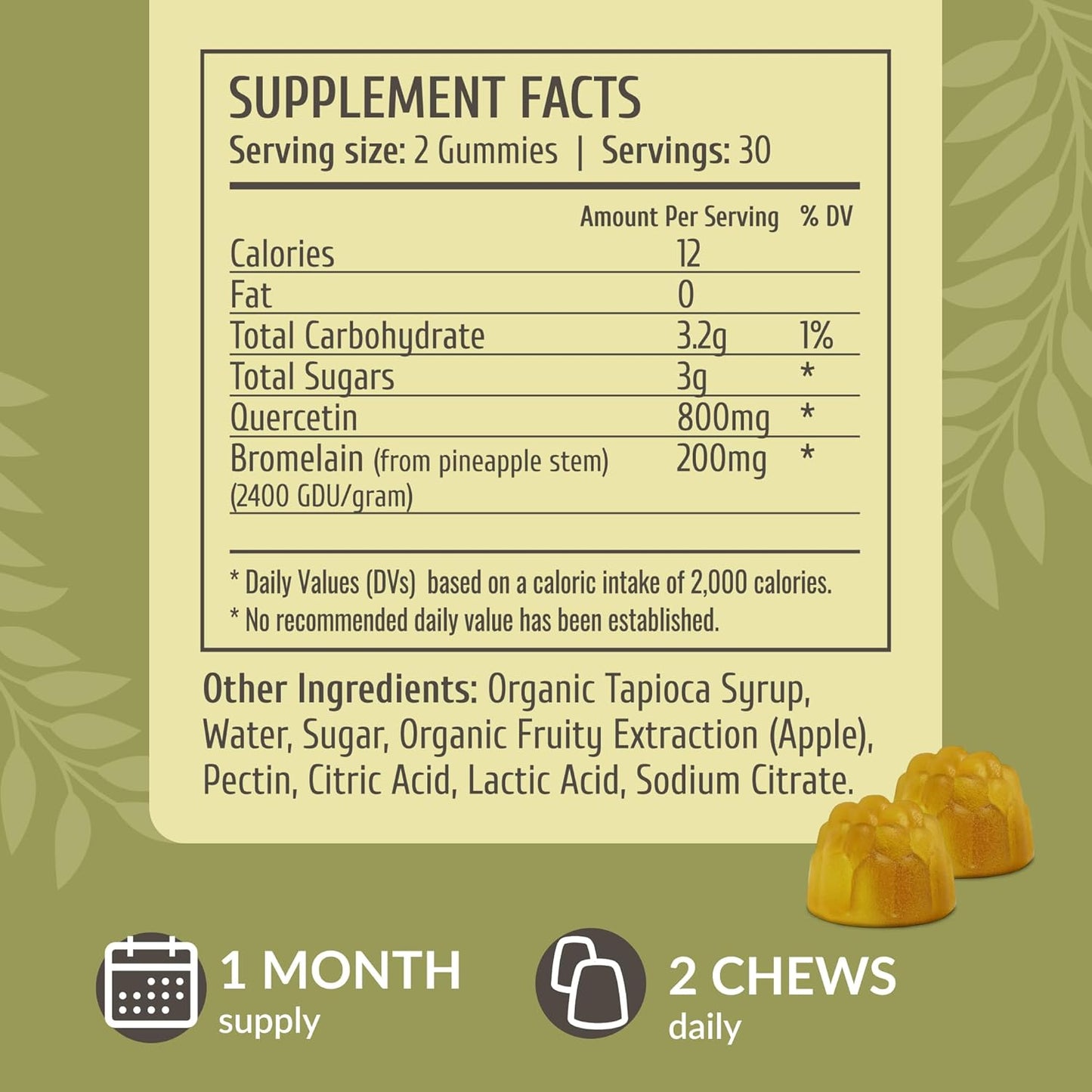 Quercetin and Magnesium Gummies Kit - Vegan Bundle with 800mg Quercetin and 400mg Magnesium Citrate - Non-GMO, Gelatin-Free - 2 Pack