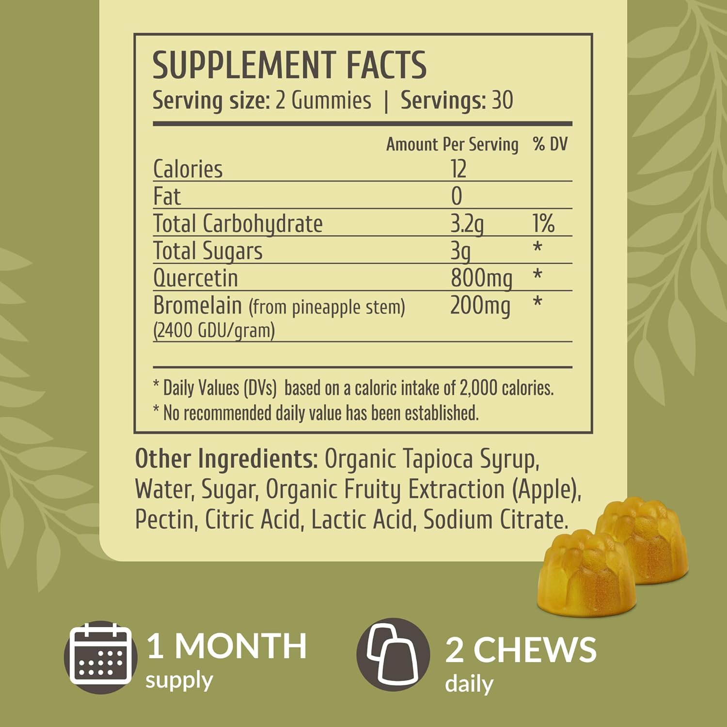 Quercetin and Magnesium Gummies Kit - Vegan Bundle with 800mg Quercetin and 400mg Magnesium Citrate - Non-GMO, Gelatin-Free - 2 Pack