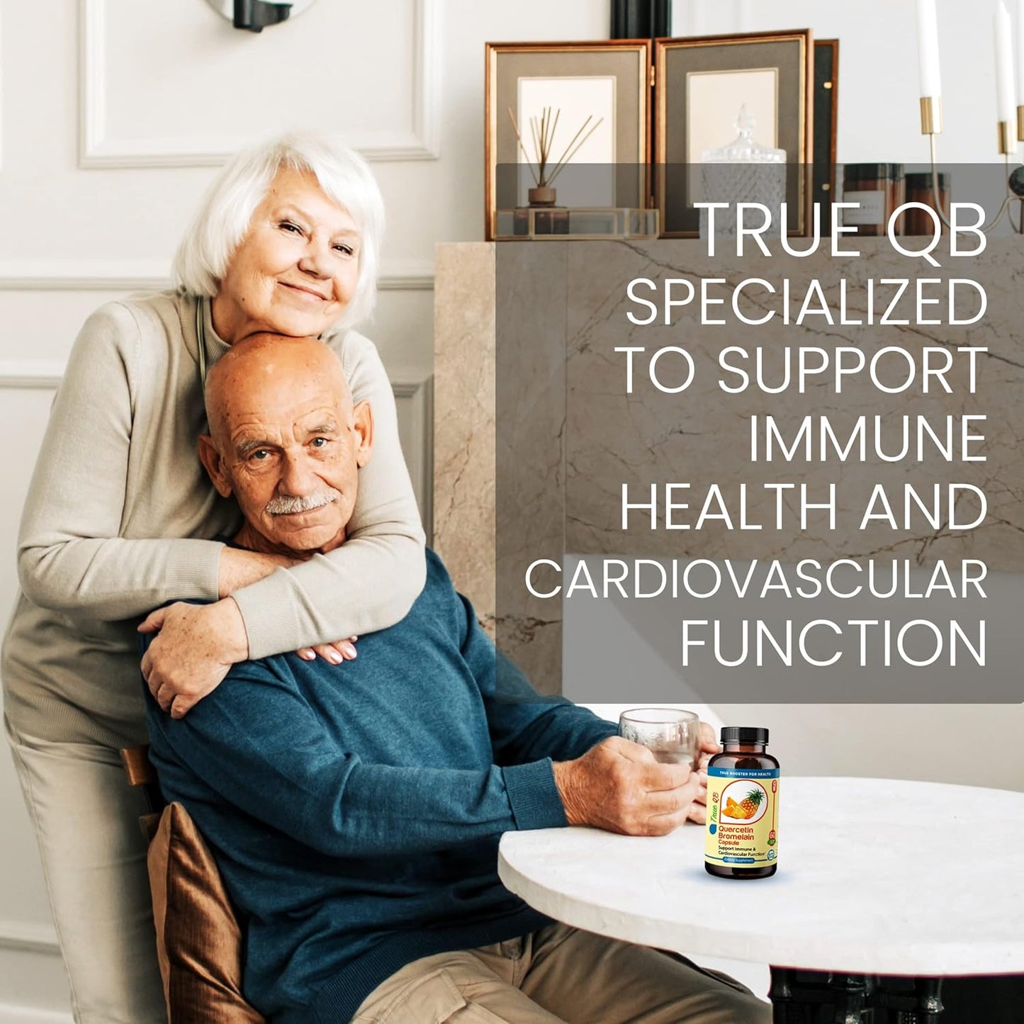 Quercetin Bromelain Supplement - Immune & Cardiovascular Support - Antioxidant Protection - 800mg Quercetin - 165mg Bromelain - 60 Veg Capsules