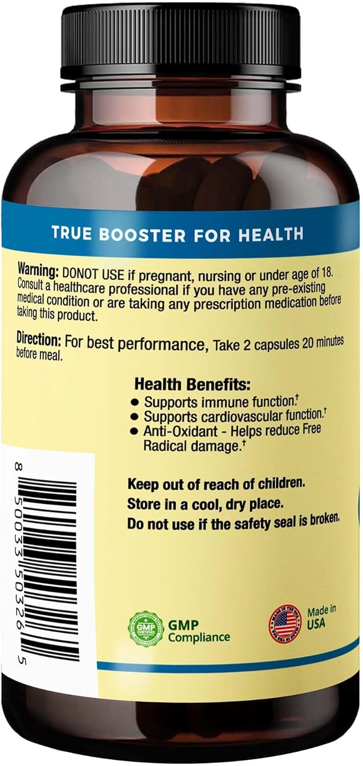 Quercetin Bromelain Supplement - Immune & Cardiovascular Support - Antioxidant Protection - 800mg Quercetin - 165mg Bromelain - 60 Veg Capsules