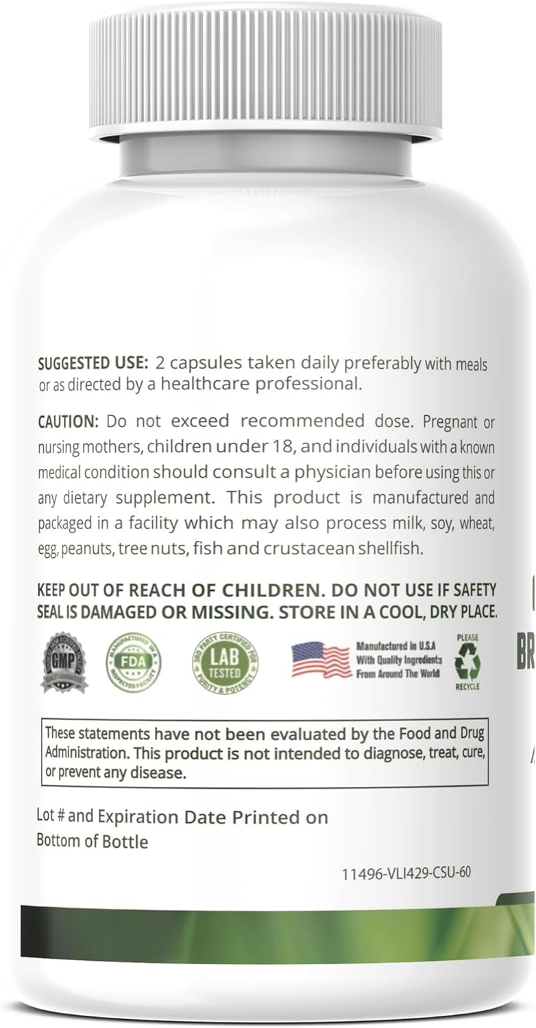 Quercetin Bromelain Supplement for Respiratory Health & Immune Support - 60 Capsules, 1000mg Quercetin + 200mg Bromelain, Non-GMO, Vegan, Gluten Free