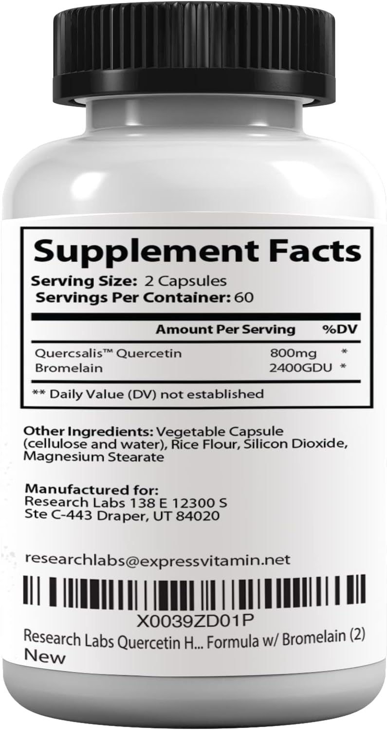 Quercetin High Absorption Formula with Bromelain by Research Labs