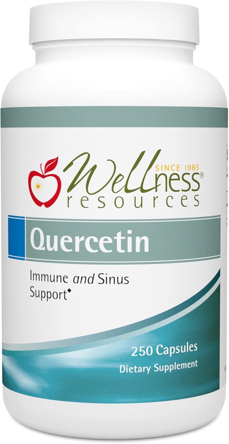 Quercetin Supplement for Immune, Sinus, and Allergy Support - 1000mg per Serving - Vegan, Non-GMO - 250 Capsules
