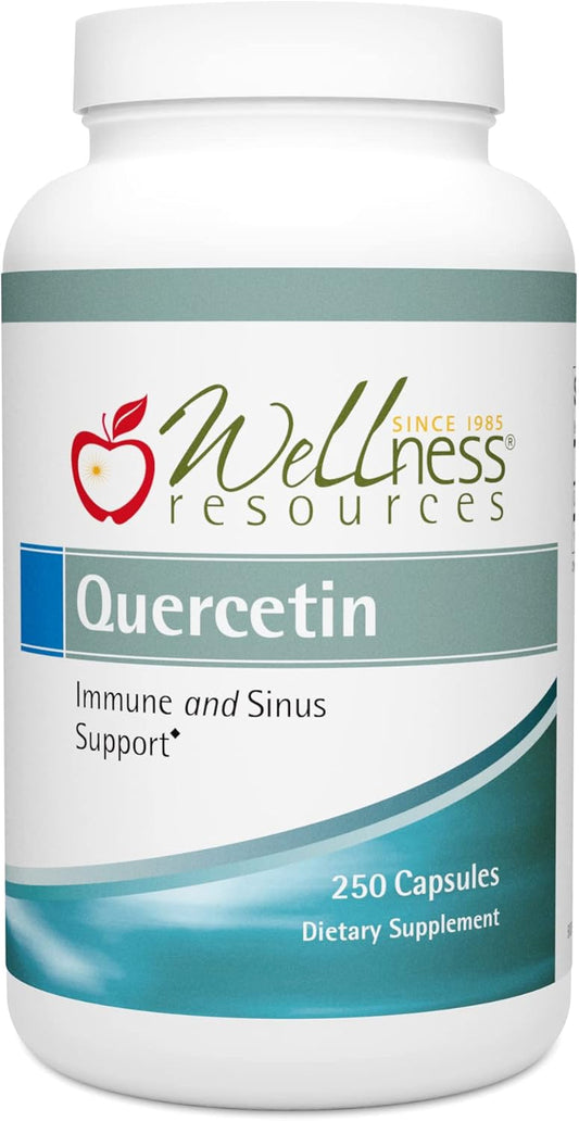 Quercetin Supplement for Immune, Sinus, and Allergy Support - 1000mg per Serving - Vegan, Non-GMO - 250 Capsules