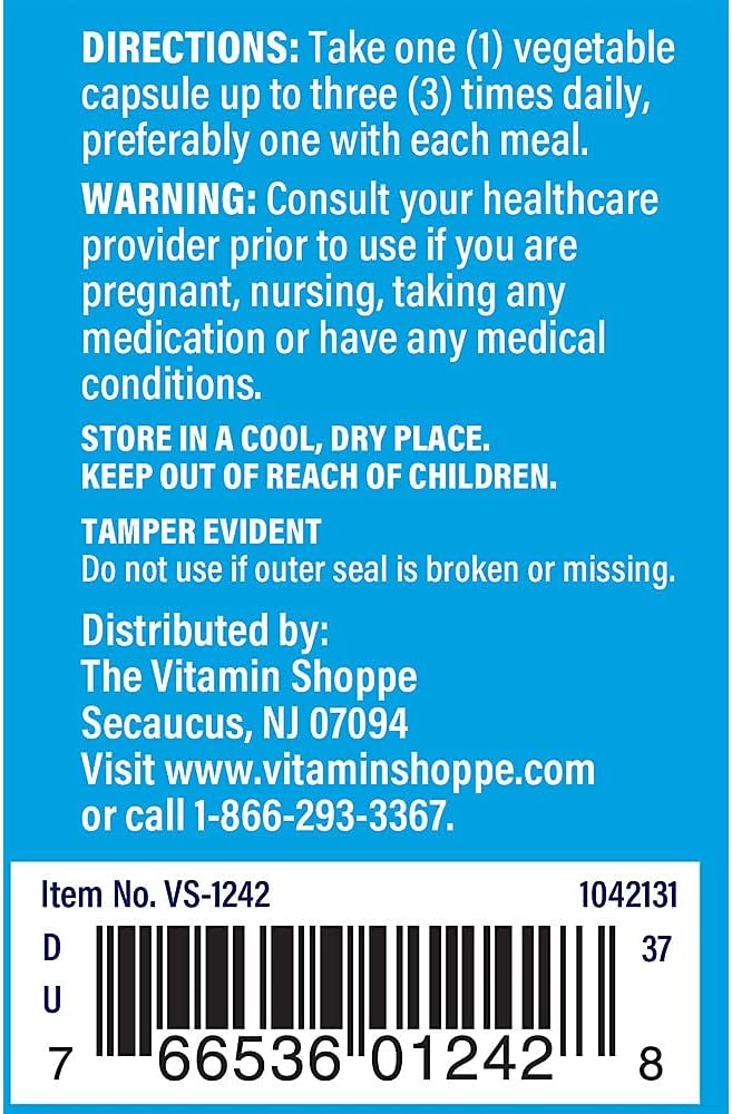 Quercetin with Bromelain Capsules - 250mg Antioxidant Blend (60 Count) from The Vitamin Shoppe