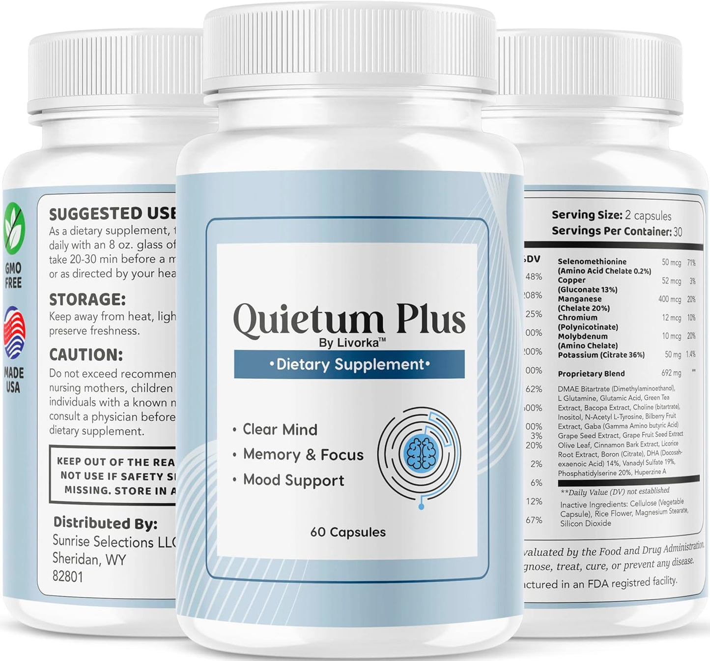 Quietum Plus 1 Pack - Advanced Formula for Better Hearing - 60 Capsules for 30 Days - Original Reviews